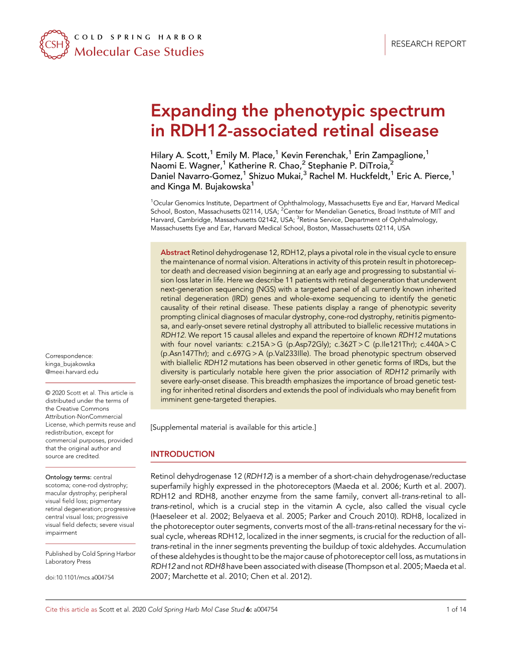 Expanding the Phenotypic Spectrum in RDH12-Associated Retinal Disease