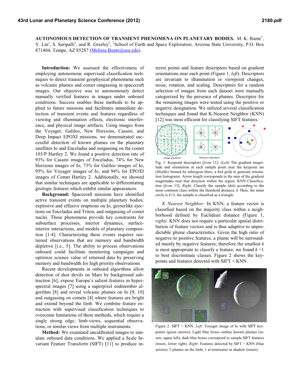 Autonomous Detection of Transient Phenomena on Planetary Bodies