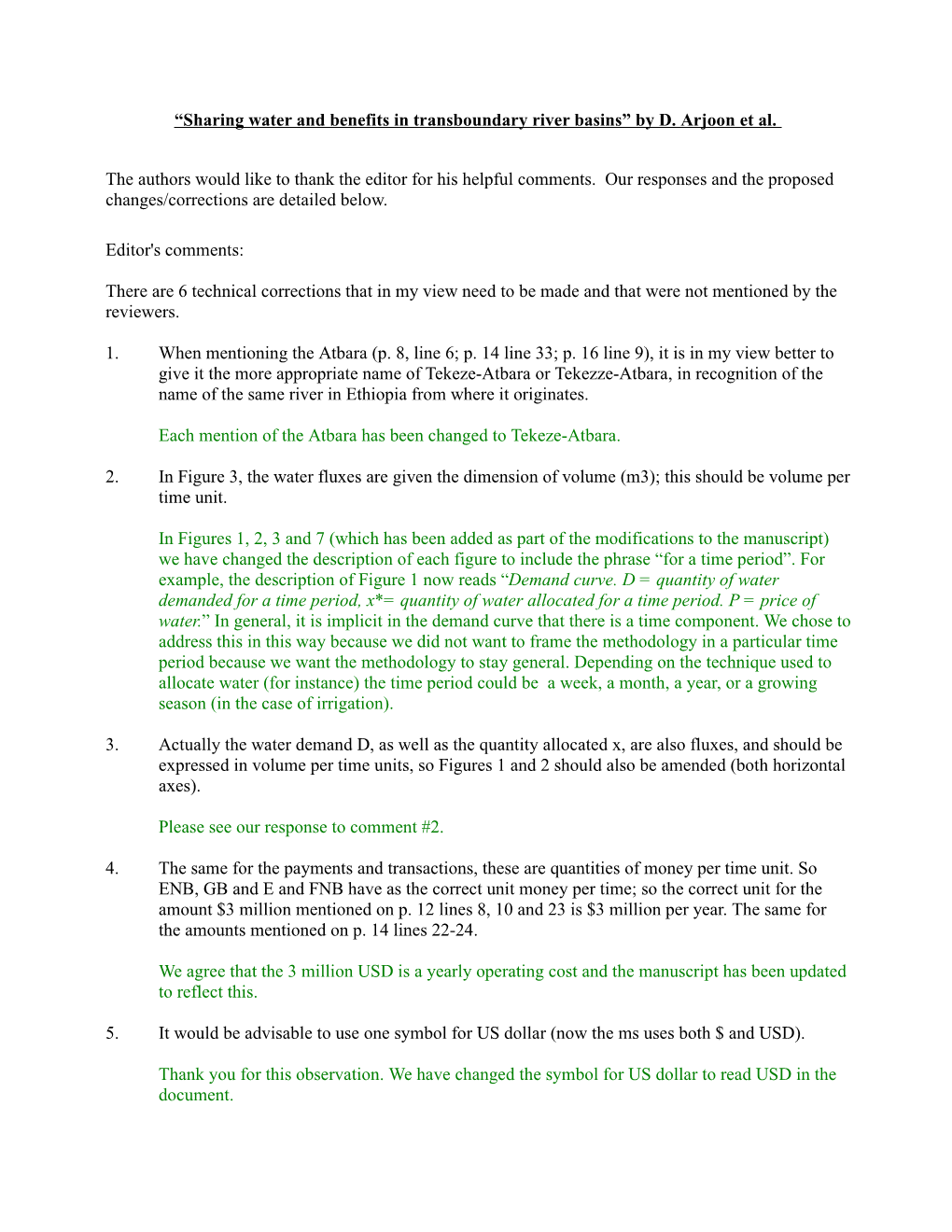 Sharing Water and Benefits in Transboundary River Basins” by D