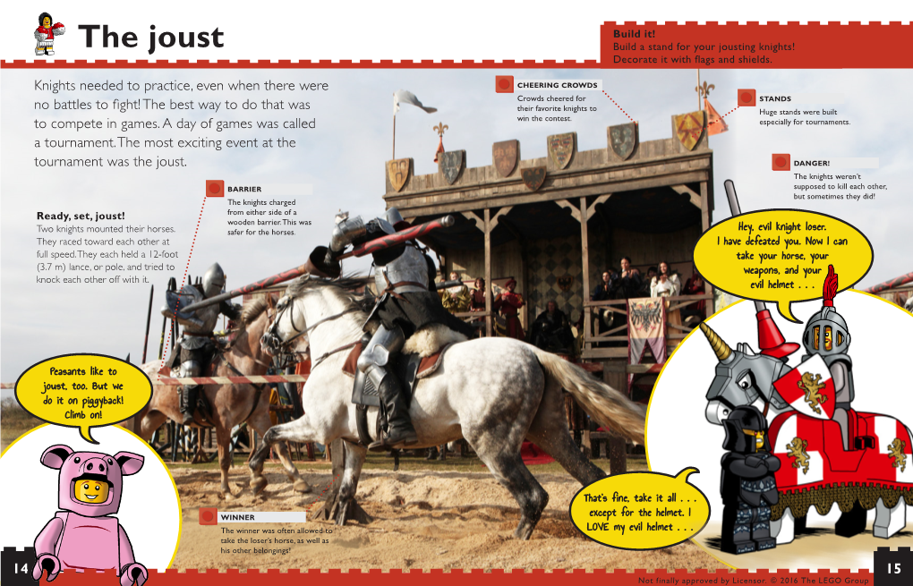 The Joust Build a Stand for Your Jousting Knights! Decorate It with Flags and Shields
