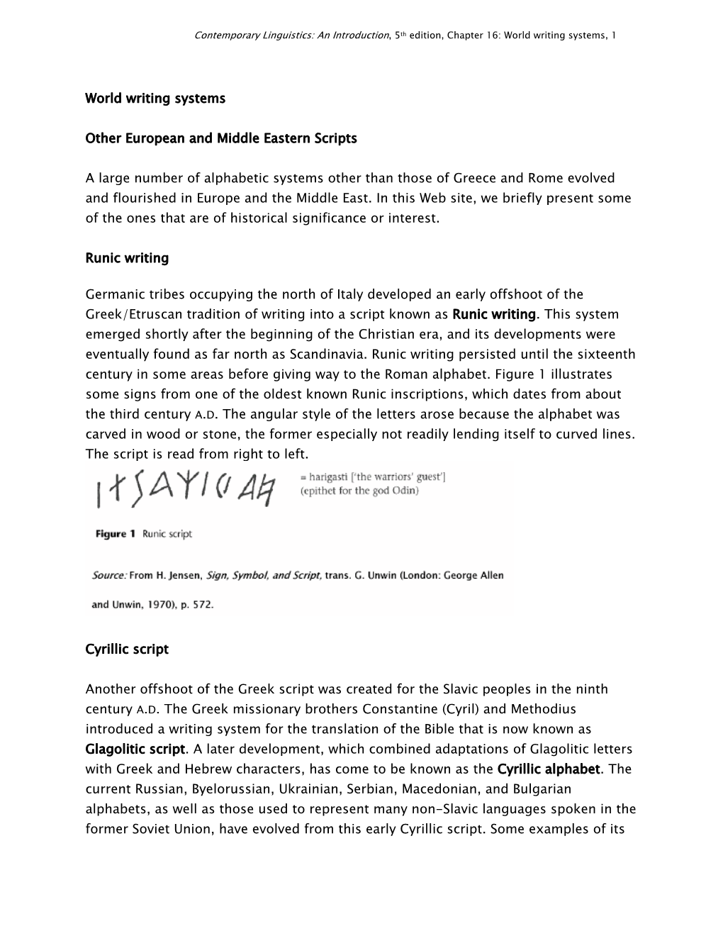 World Writing Systems Other European and Middle Eastern Scripts a Large