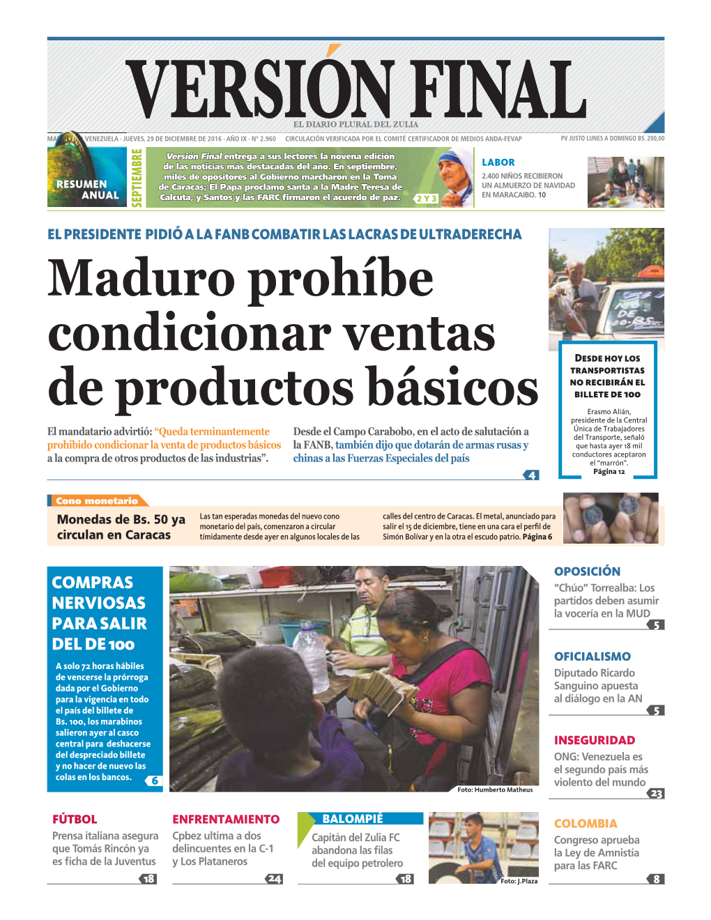 Maduro Prohíbe Condicionar Ventas De Productos Básicos