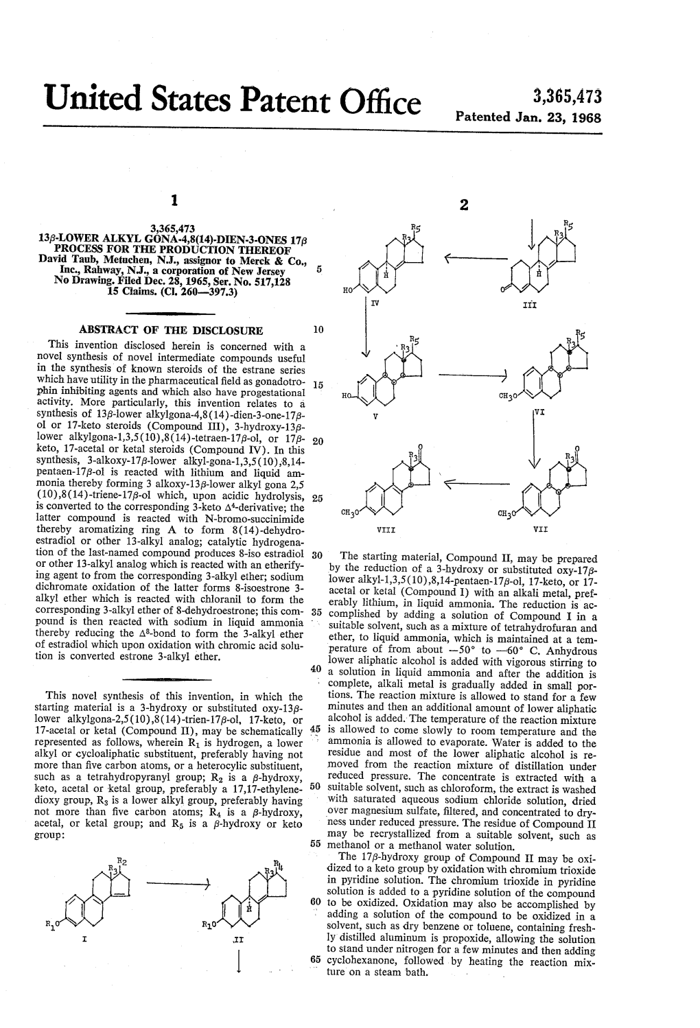 United States Patent Office Patented Jan