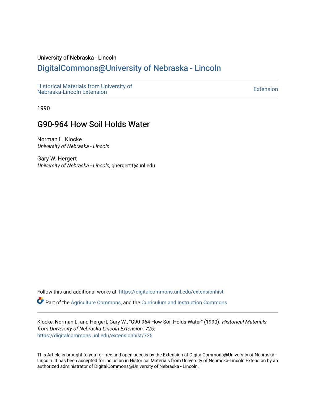 G90-964 How Soil Holds Water