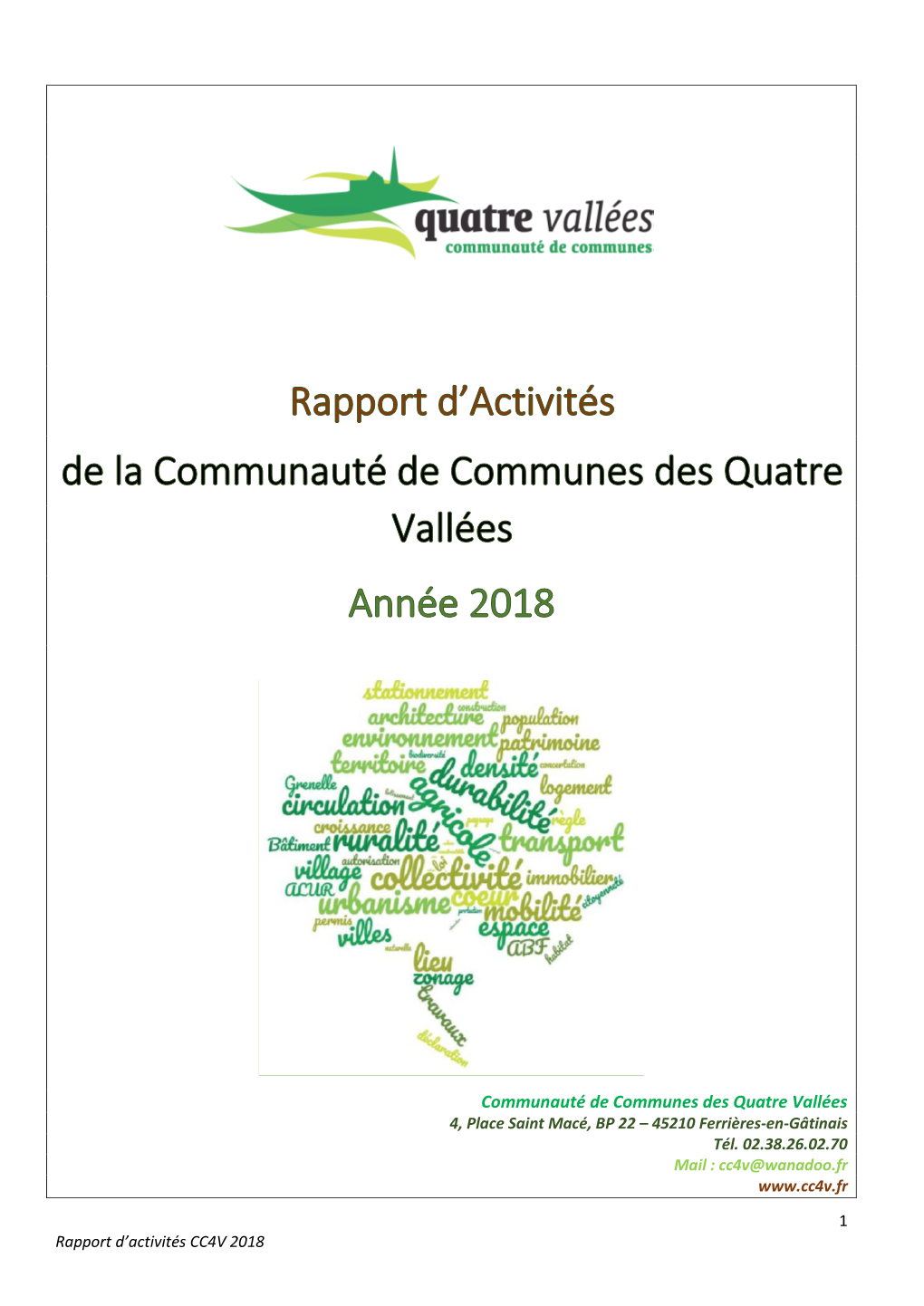 Rapport D'activités Cc4v 2016