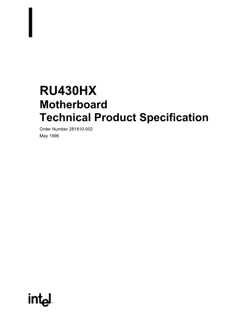 RU430HX LPX Motherboard Technical Product Specification