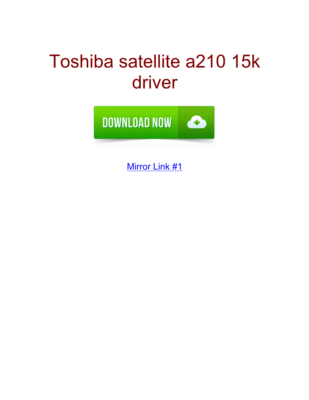 Toshiba Satellite A210 15K Driver