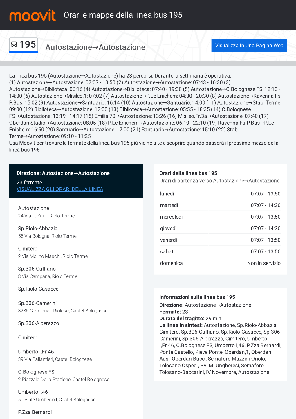 Guarda Il PDF: Orari, Fermate E Percorso Linea