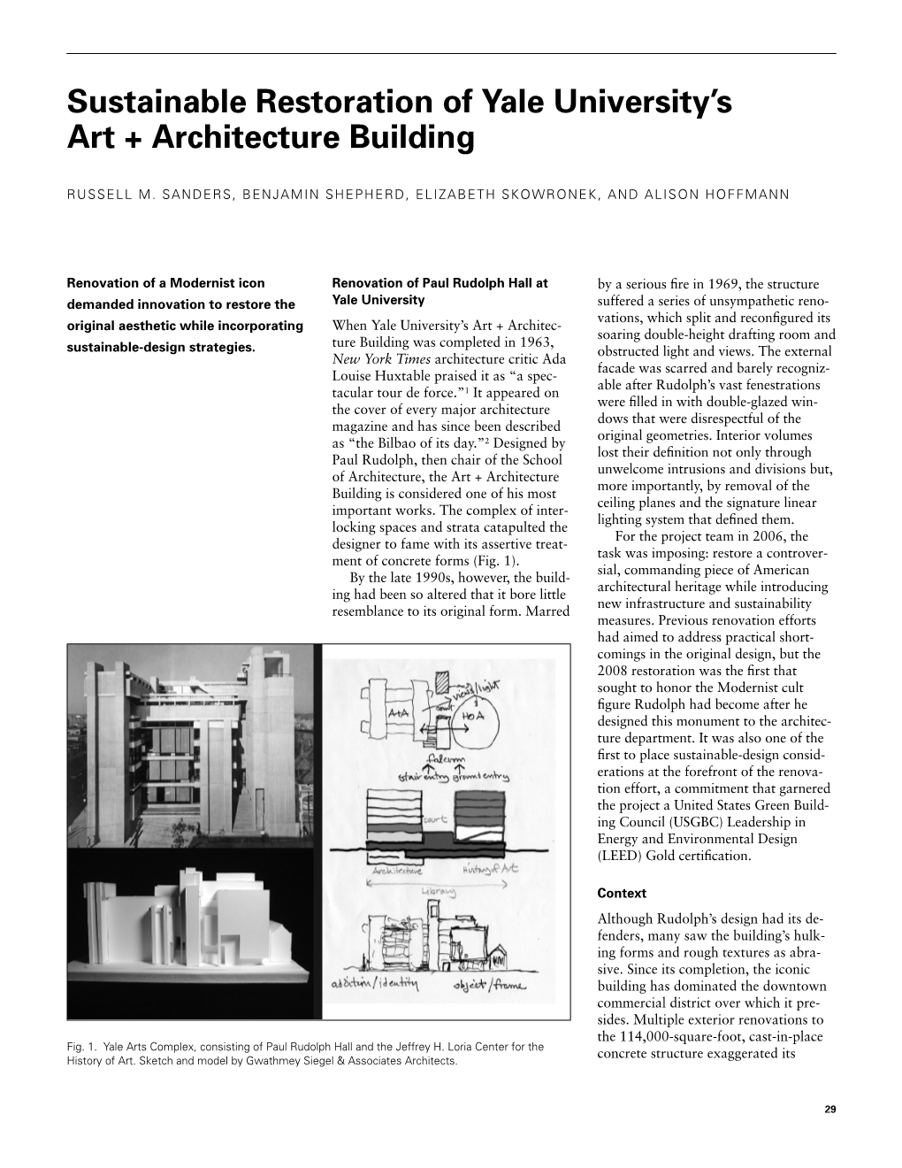 Sustainable Restoration of Yale University's Art + Architecture Building