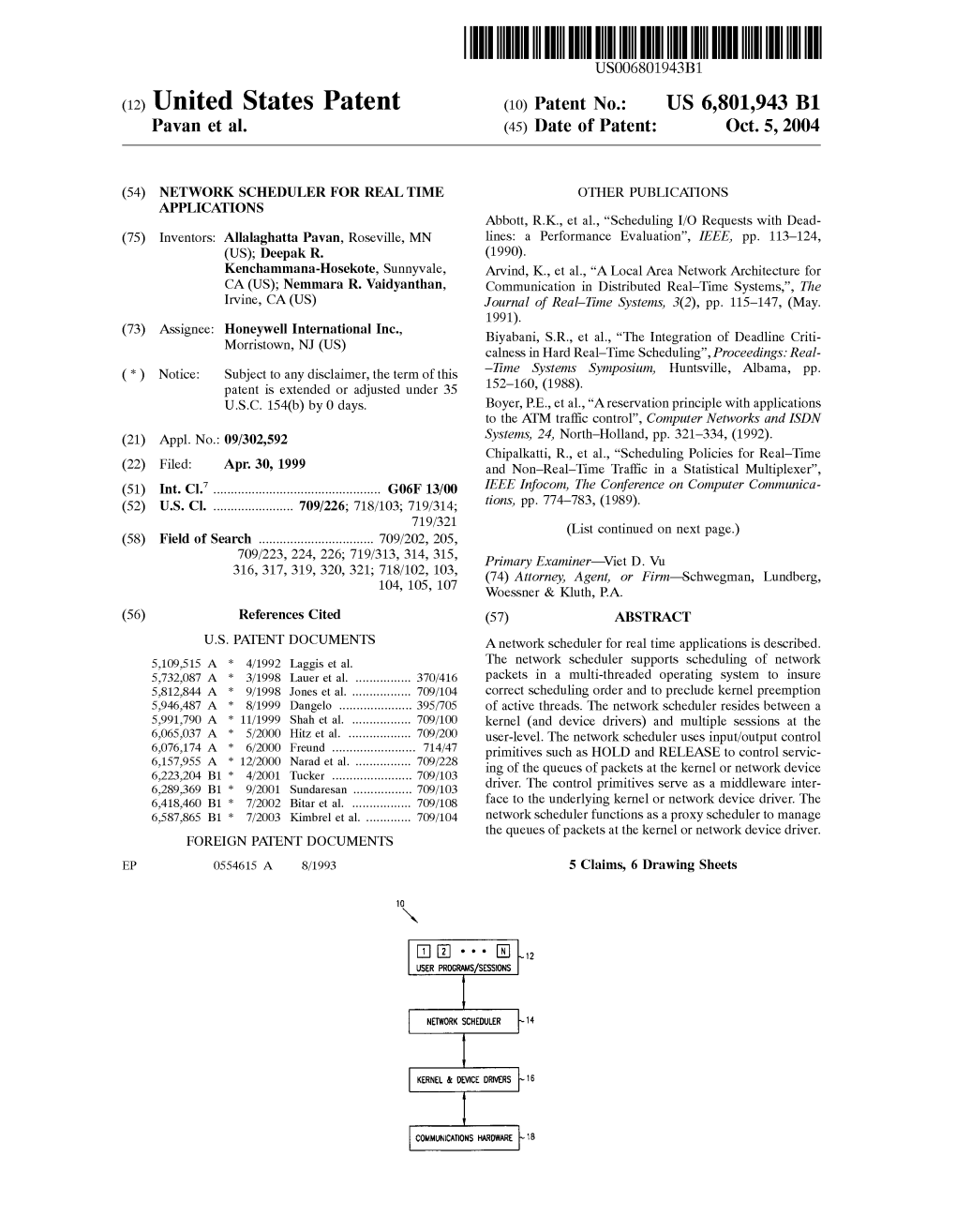 (12&gt; Ulllted States Patent (10) Patent N0.: US 6,801,943 B1