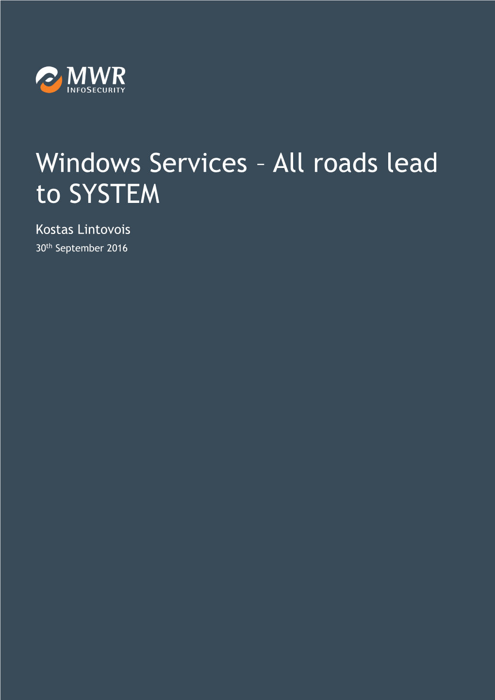 Windows Services – All Roads Lead to SYSTEM