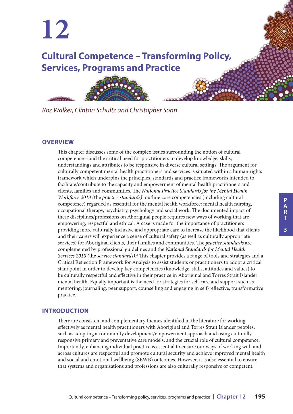 Cultural Competence – Transforming Policy, Services, Programs and Practice