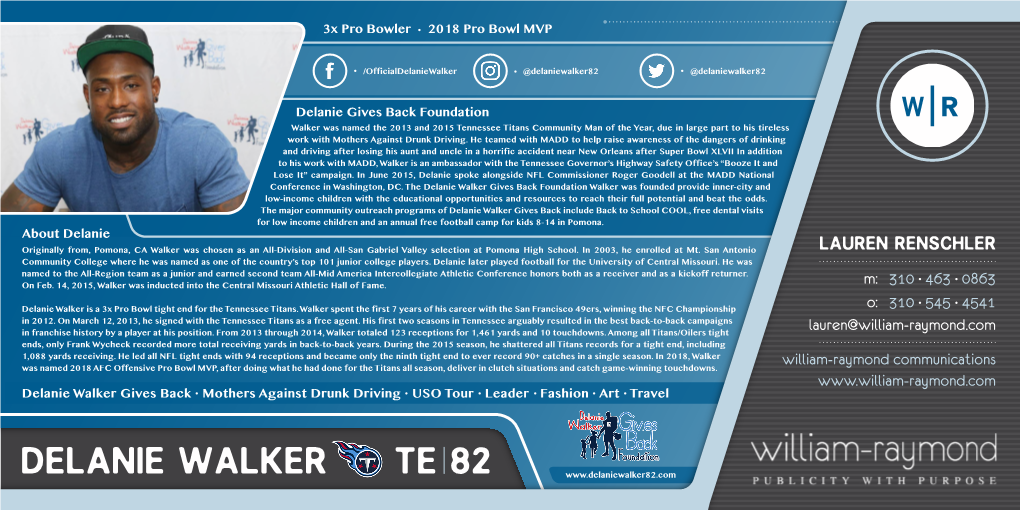 Delanie Walker TE 82