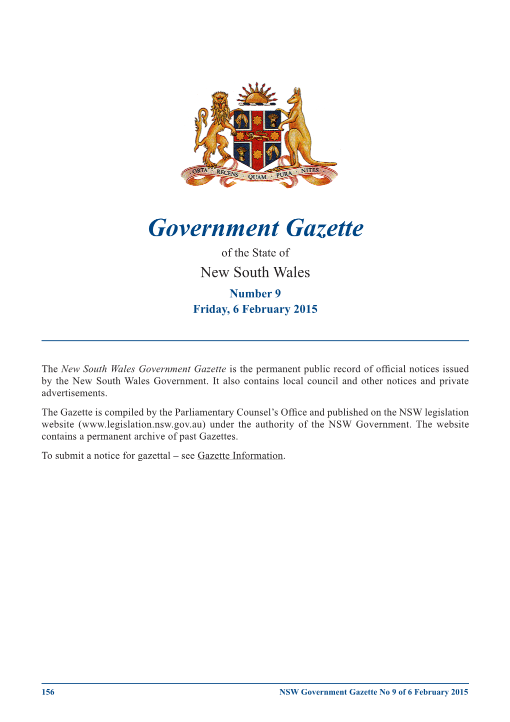 Government Gazette of 6 February 2015
