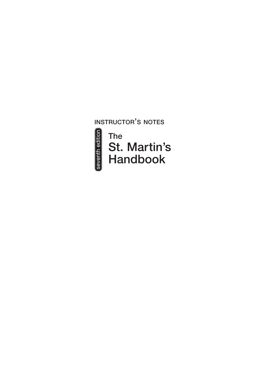 St. Martin's Handbook