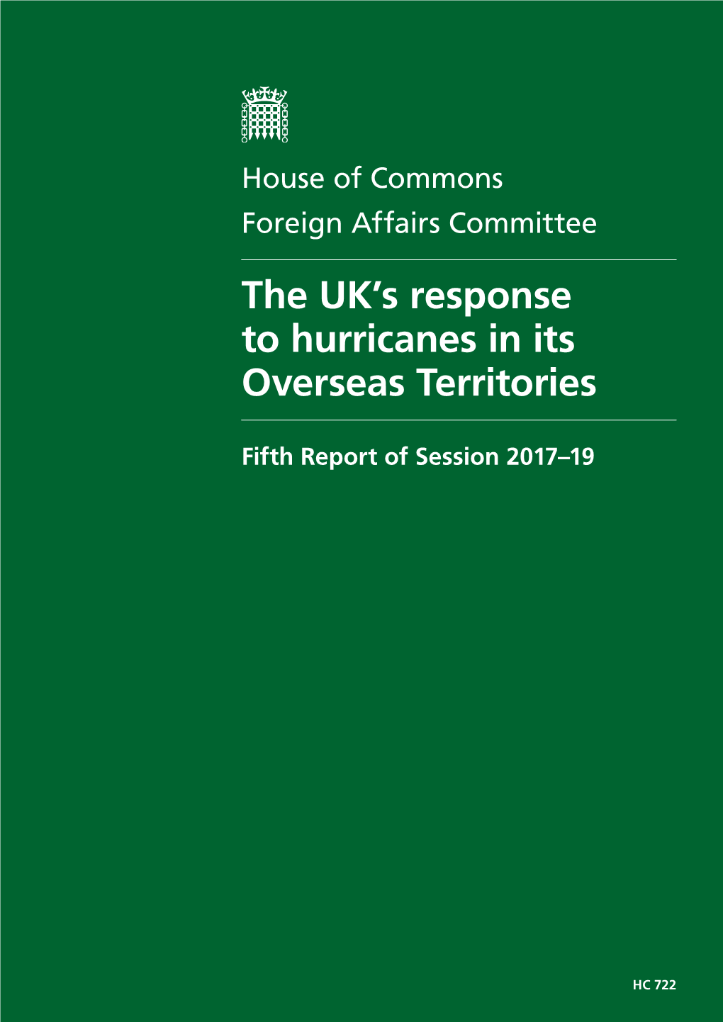 The UK's Response to Hurricanes in Its Overseas Territories