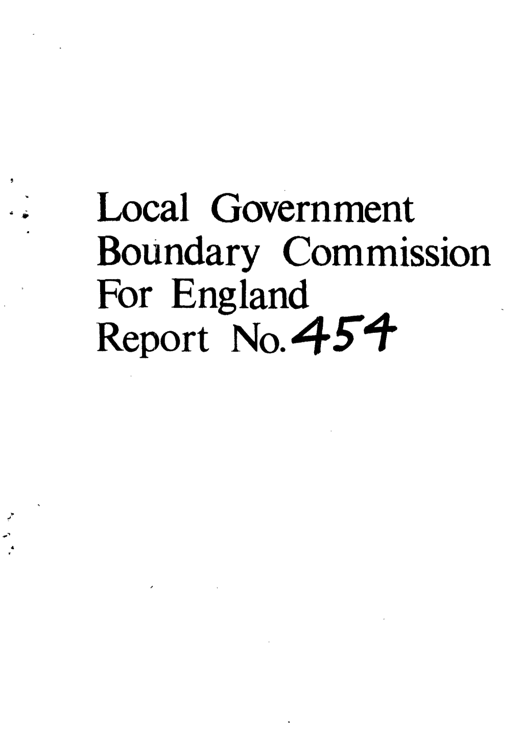 Local Government Boundary Commission for England Report No