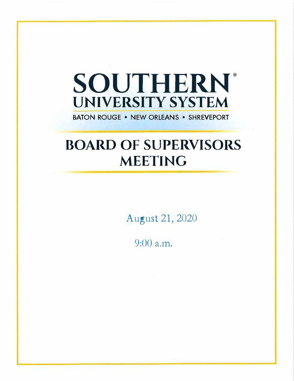 Board of Supervisors Meeting Packet