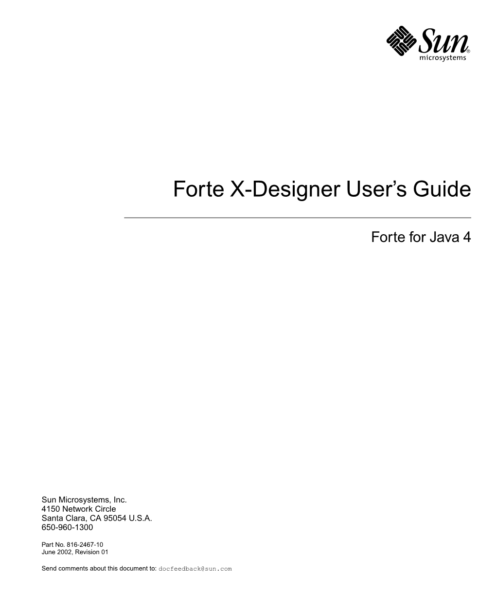 Forte X-Designer User's Guide