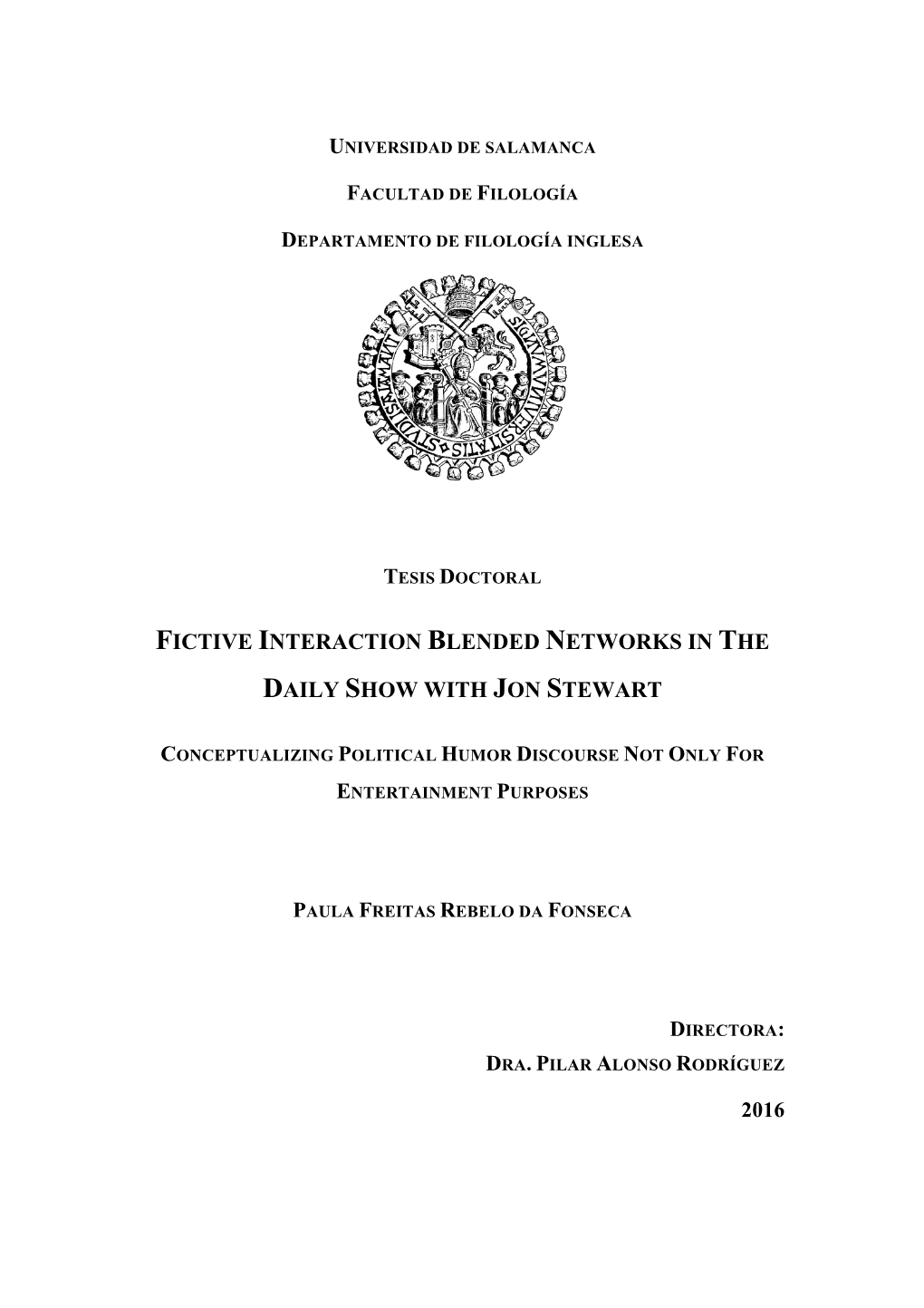 Fictive Interaction Blended Networks in the Daily Show