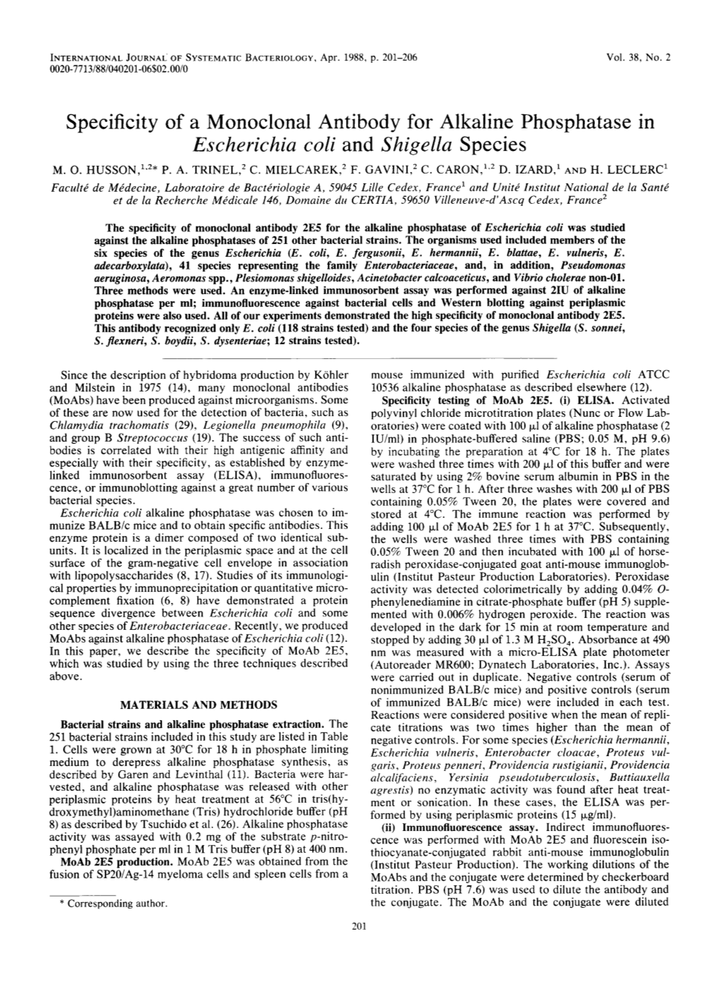 Escherichia Coli and Shigella Species M