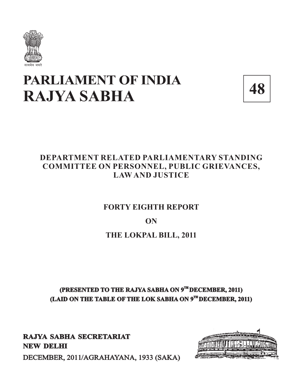 Parliament of India Rajya Sabha 48