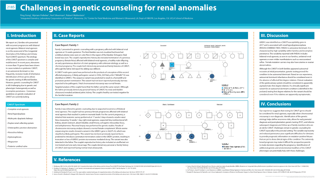 Challenges in Genetic Counseling for Renal Anomalies