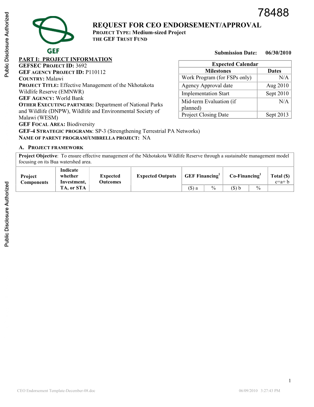 World Bank Document