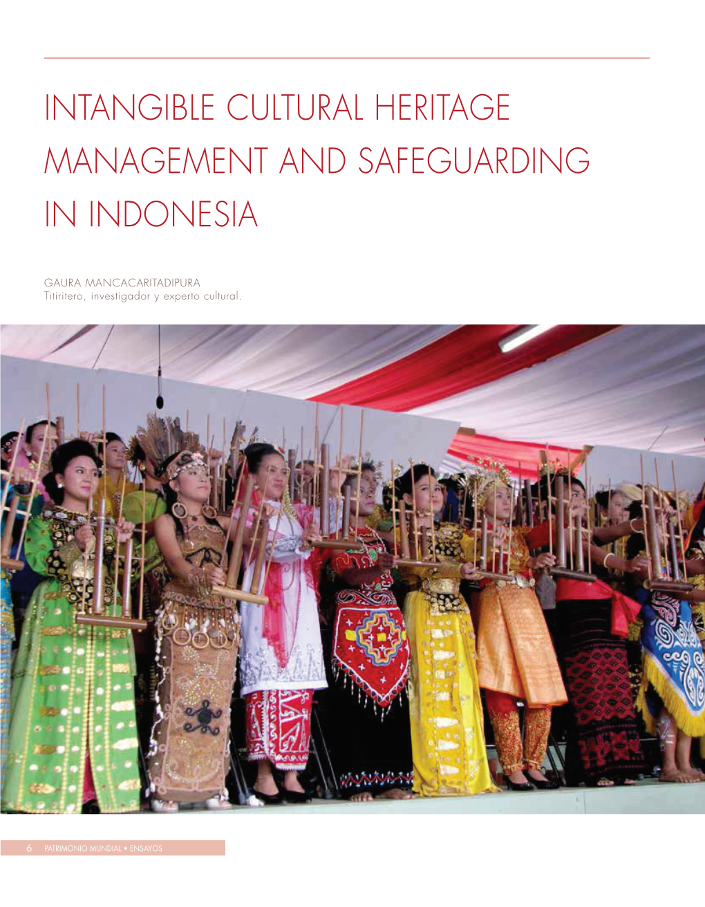 Intangible Cultural Heritage Management And