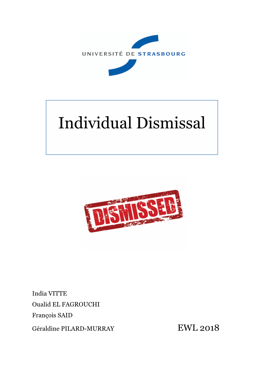 Individual Dismissal