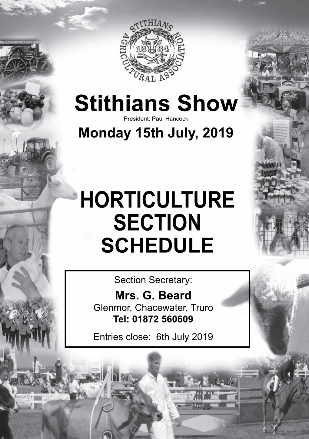 Stithians Show HORTICULTURE SECTION