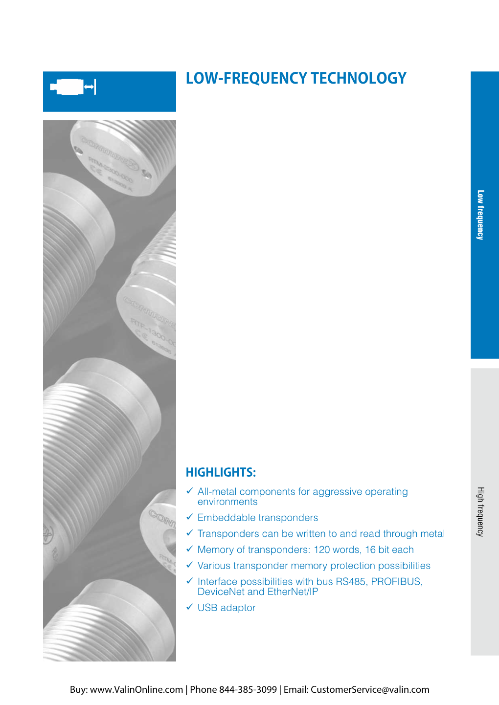 CONTRINEX Low-Frequency Radio Frequency Identification Systems