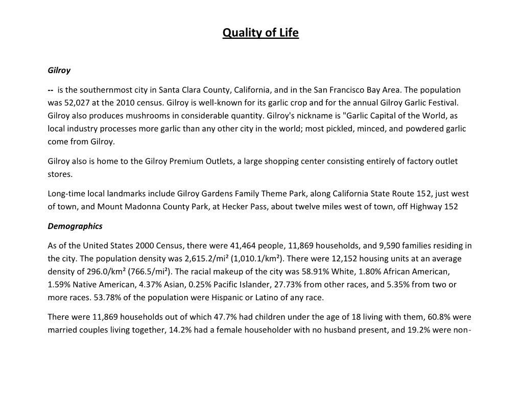 Quality of Life (PDF)