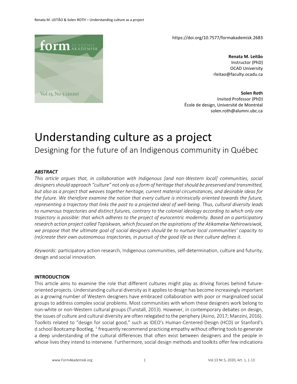Understanding Culture As a Project