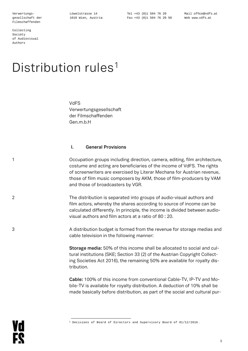 Distribution Rules 2018