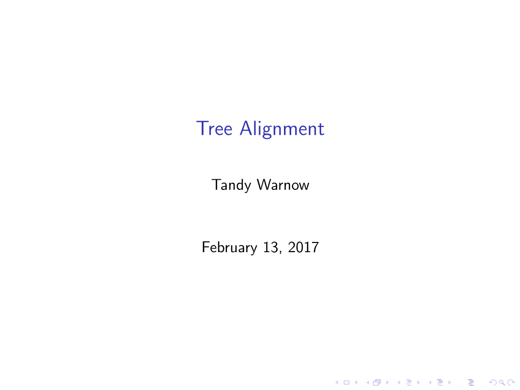 Tree Alignment