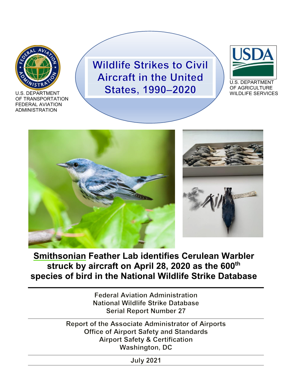 Wildlife Strikes to Civil Aircraft in the United States, 1990-2020