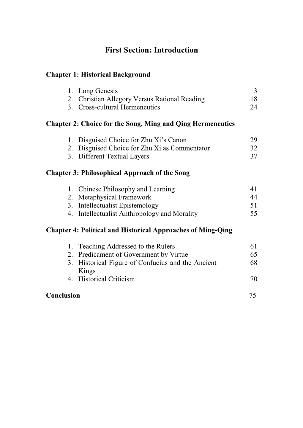 First Section: Introduction