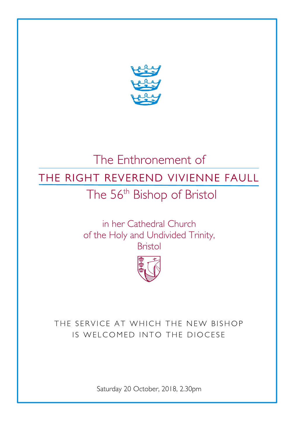 The Enthronement of the 56Th Bishop of Bristol