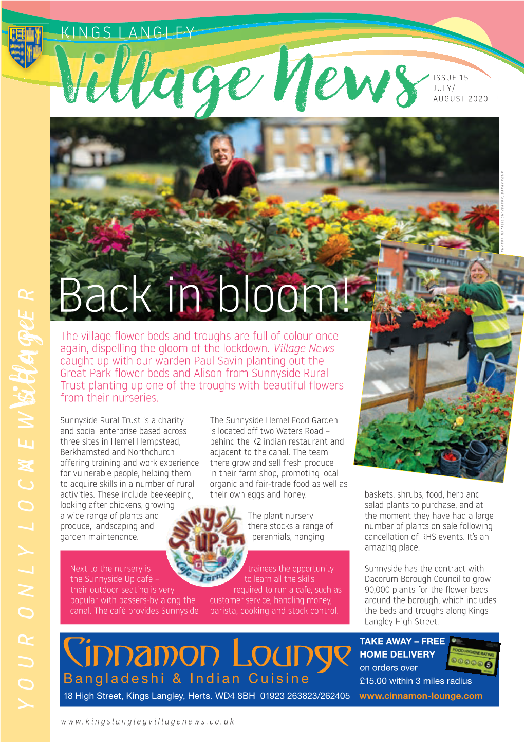 Back in Bloom! the Village Flower Beds and Troughs Are Full of Colour Once Again, Dispelling the Gloom of the Lockdown