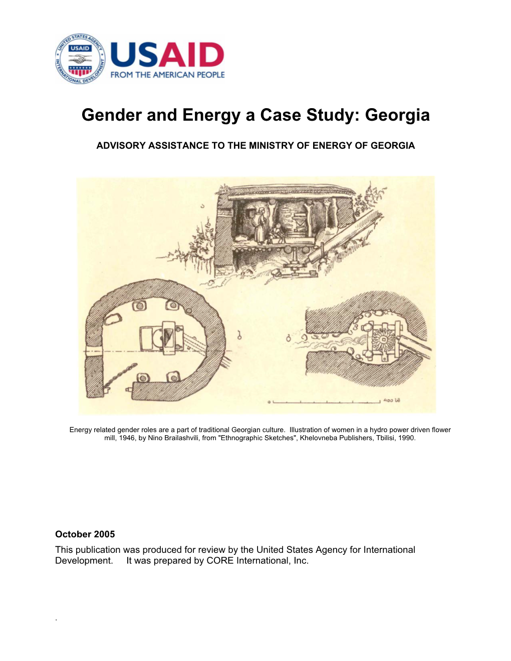 Gender and Energy a Case Study: Georgia