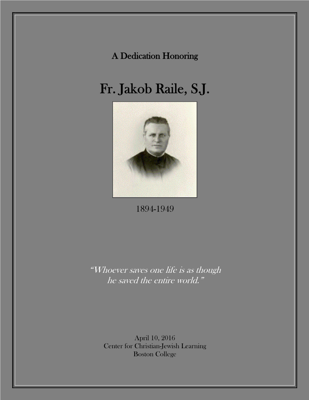 Fr. Jakob Raile, S.J