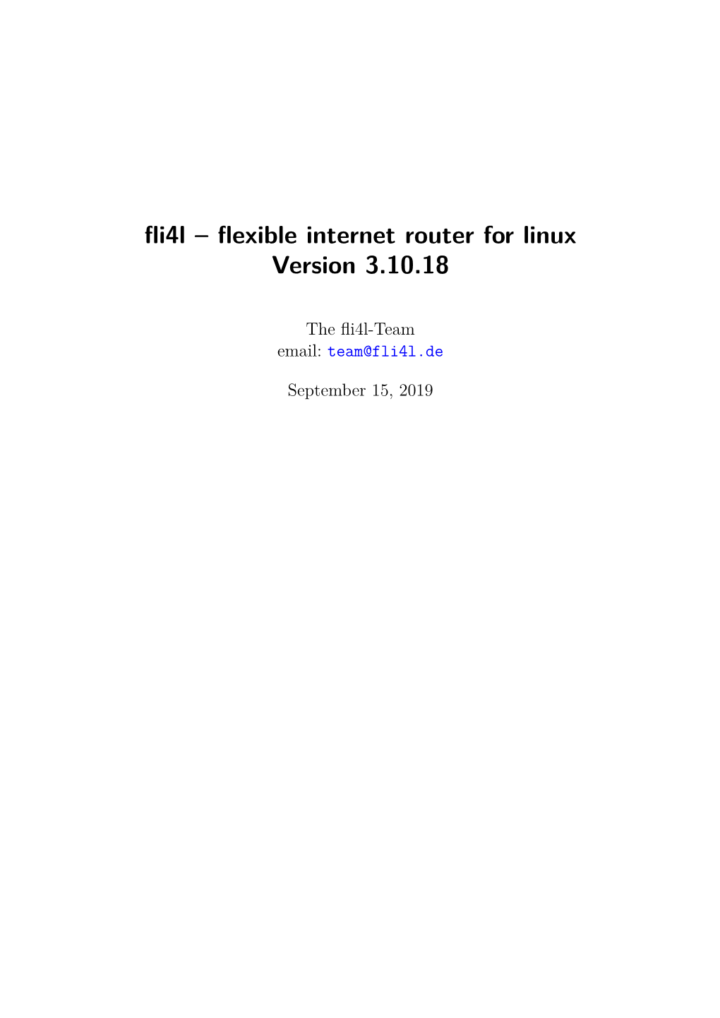 Flexible Internet Router for Linux