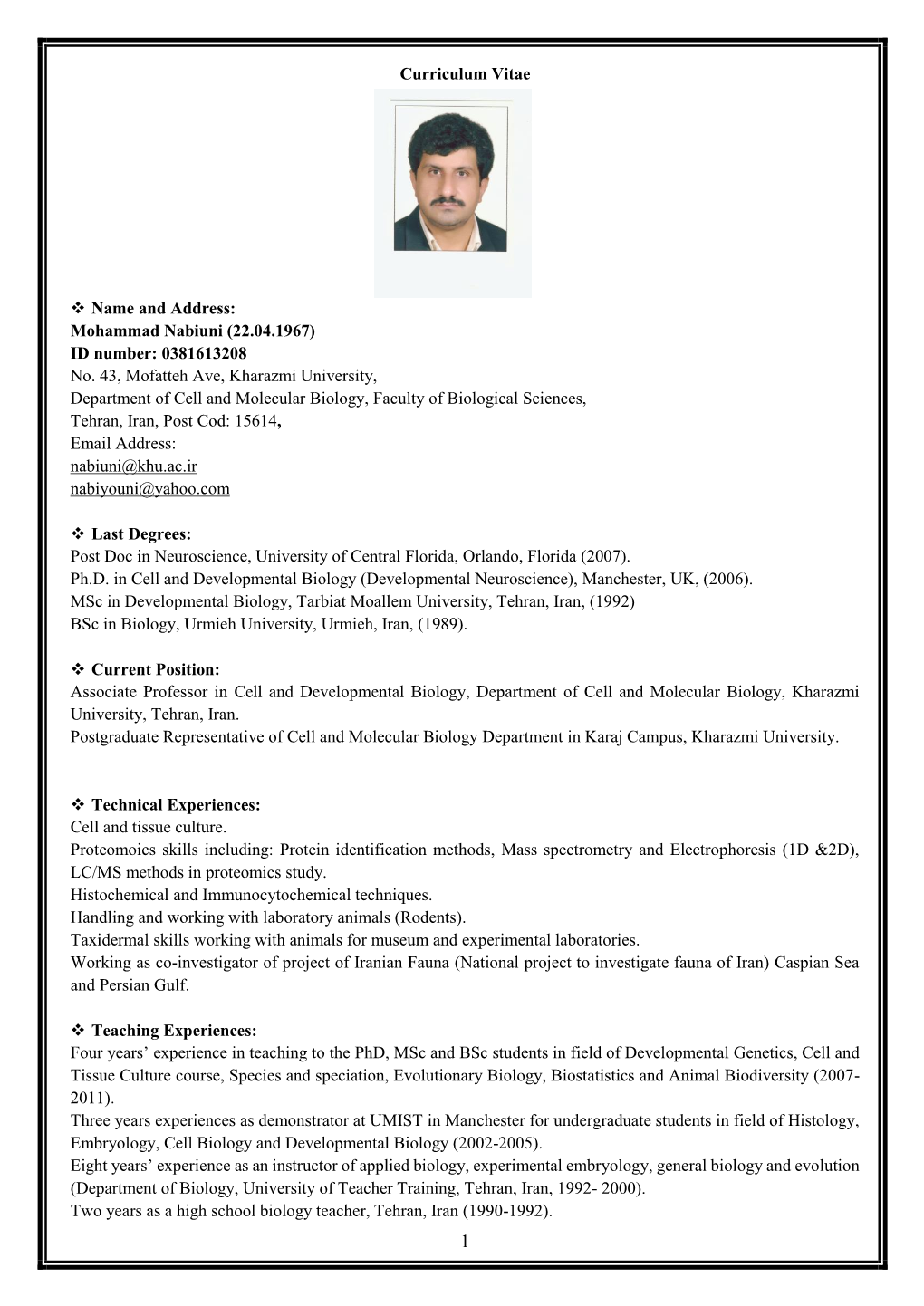 Curriculum Vitae