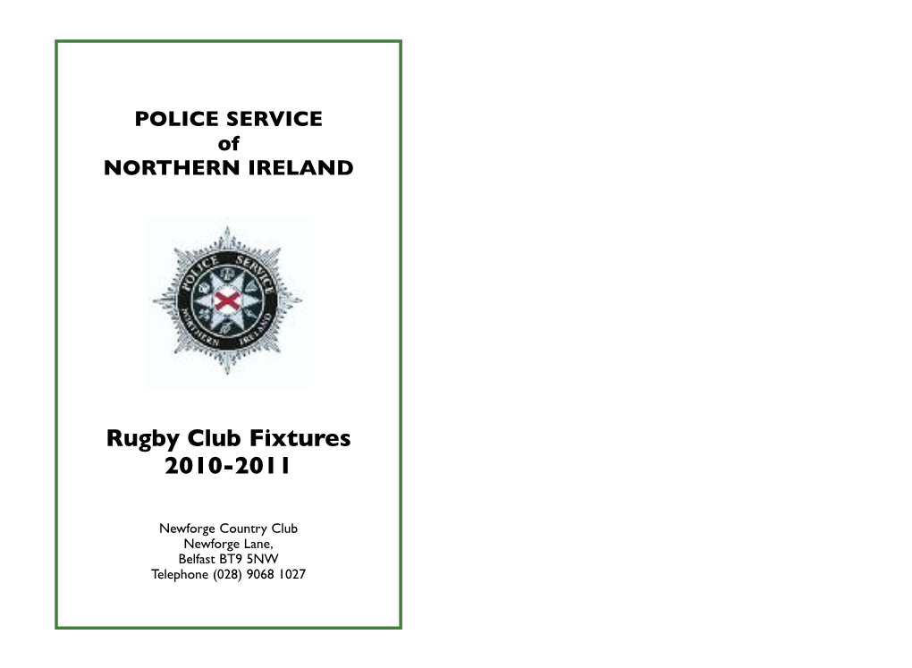 Psni Rugby 04/05