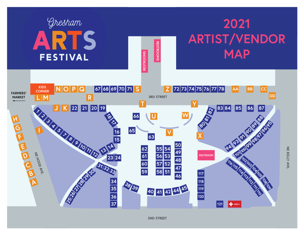 2021 Artist/Vendor Map