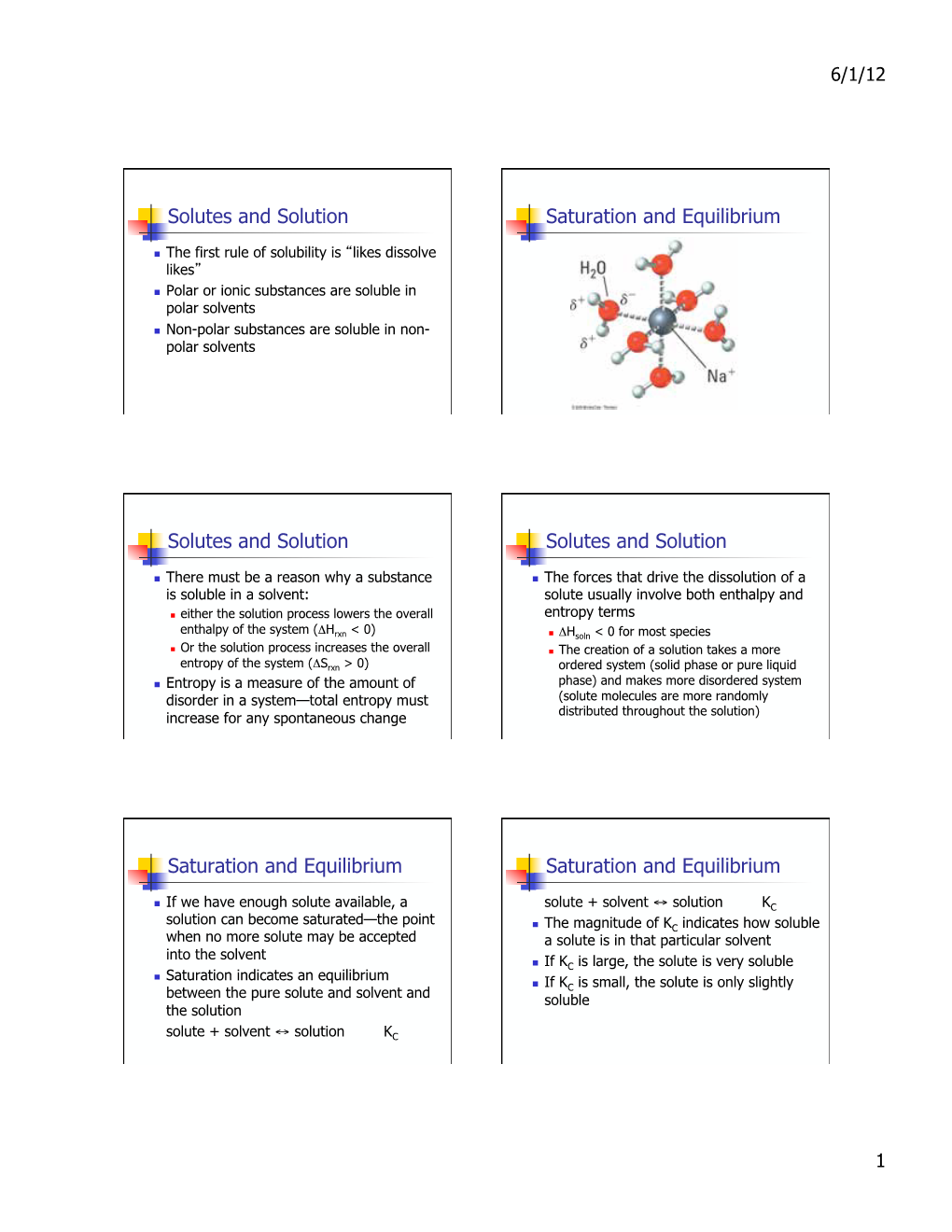 Gen Chem--Chapter 14 Lecture Notes