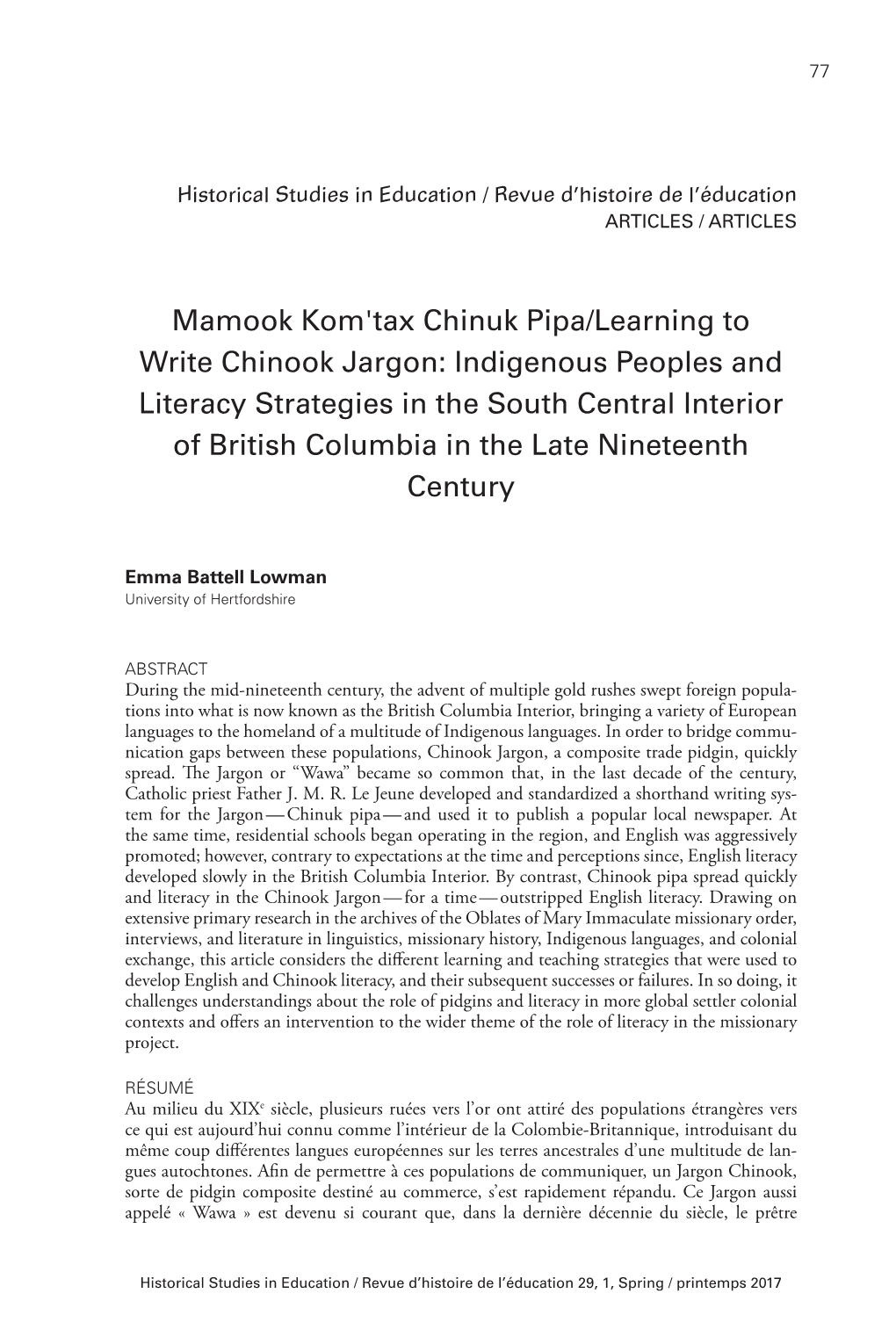 Mamook Kom'tax Chinuk Pipa/Learning to Write Chinook