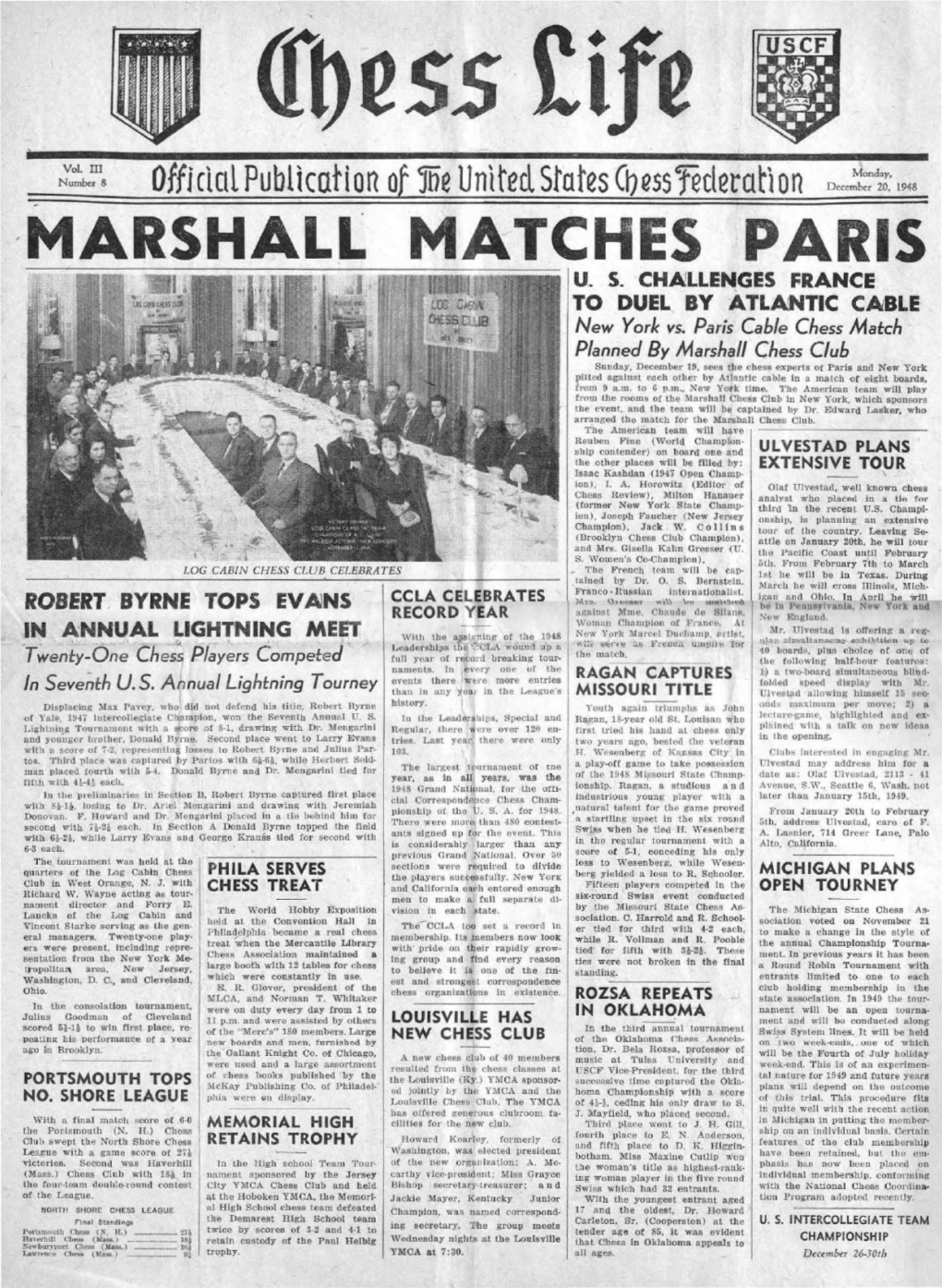 MARSHALL MATCHES PARIS CHAILLEN,GES FRANCE DUEL by a TLA!NTIC Caible New York Vs