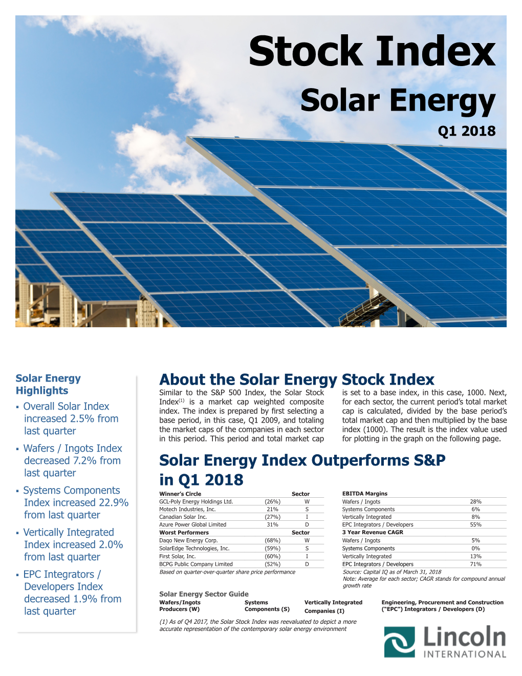 Solar Energy Stock Index Q1 2